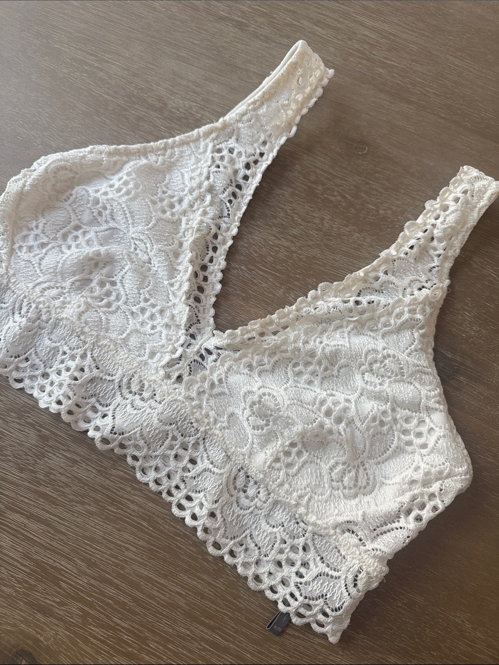 aerie Deep V Lace Bralette | XL